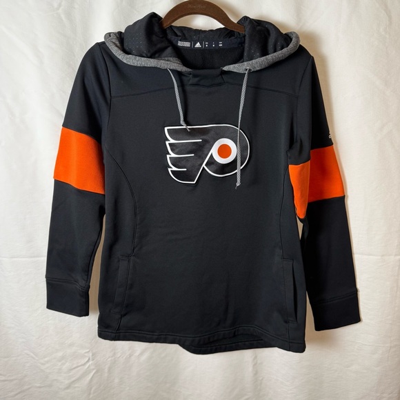Philadelphia Flyers NHL Adidas Long Sleeve Pullover Hoodie Sweatshirt Size M-Kid - Picture 1 of 10